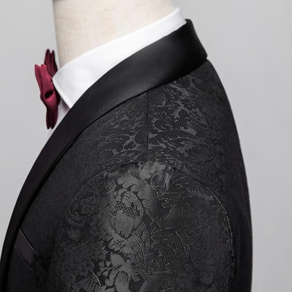 MOBYGKFY Black Tuxedos Wedding Men's Suit Set Evening Dress ...