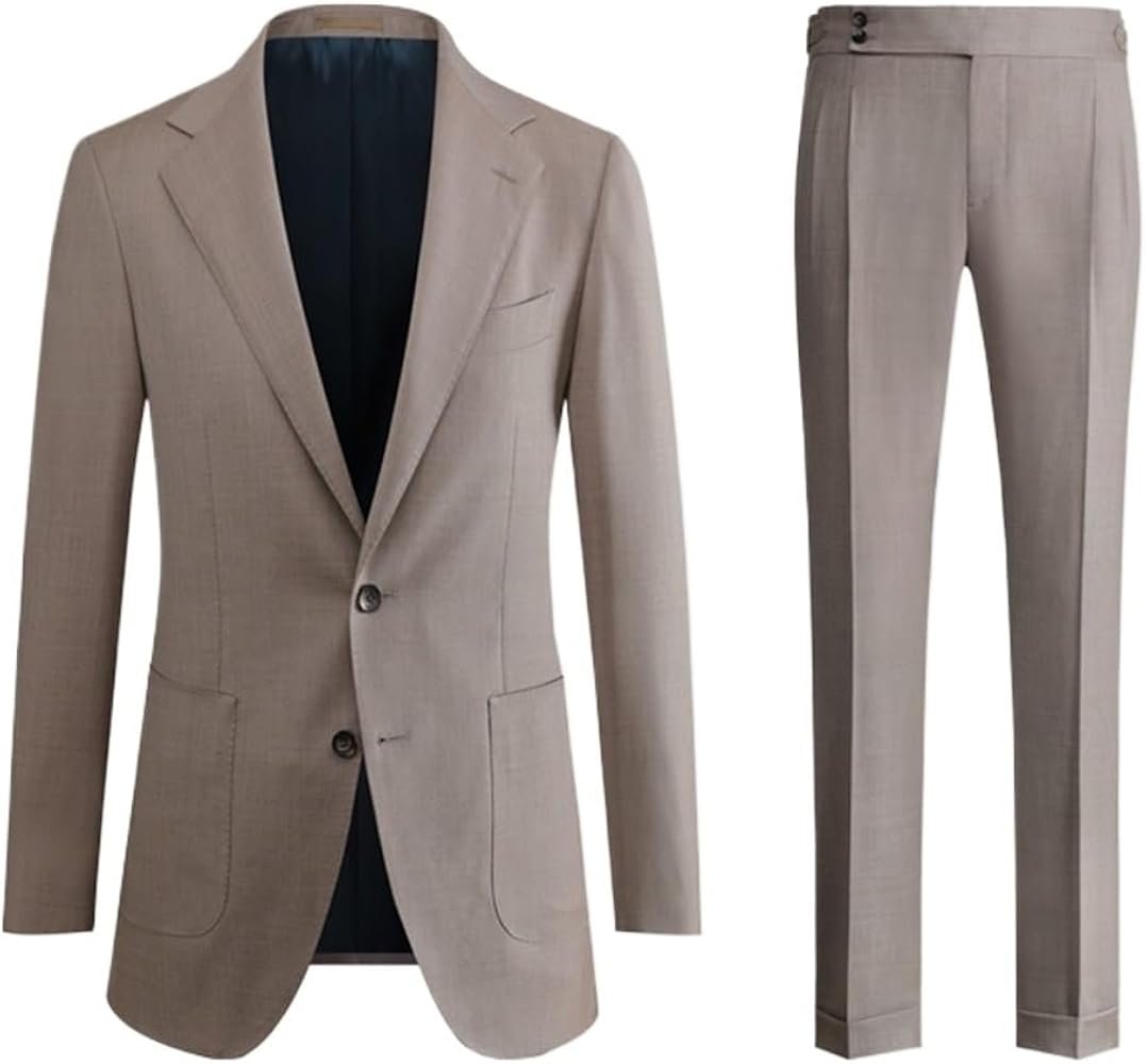 MOBYGKFY Men's Suit Set Spring/Summer Men Suits Slim Fit ...