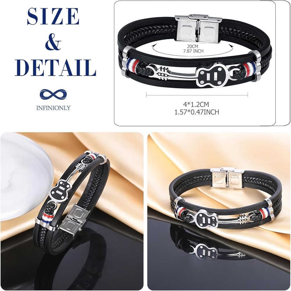 Mode Bracelets Tressé en Cuir Multicouche pour Homme Garçons ...
