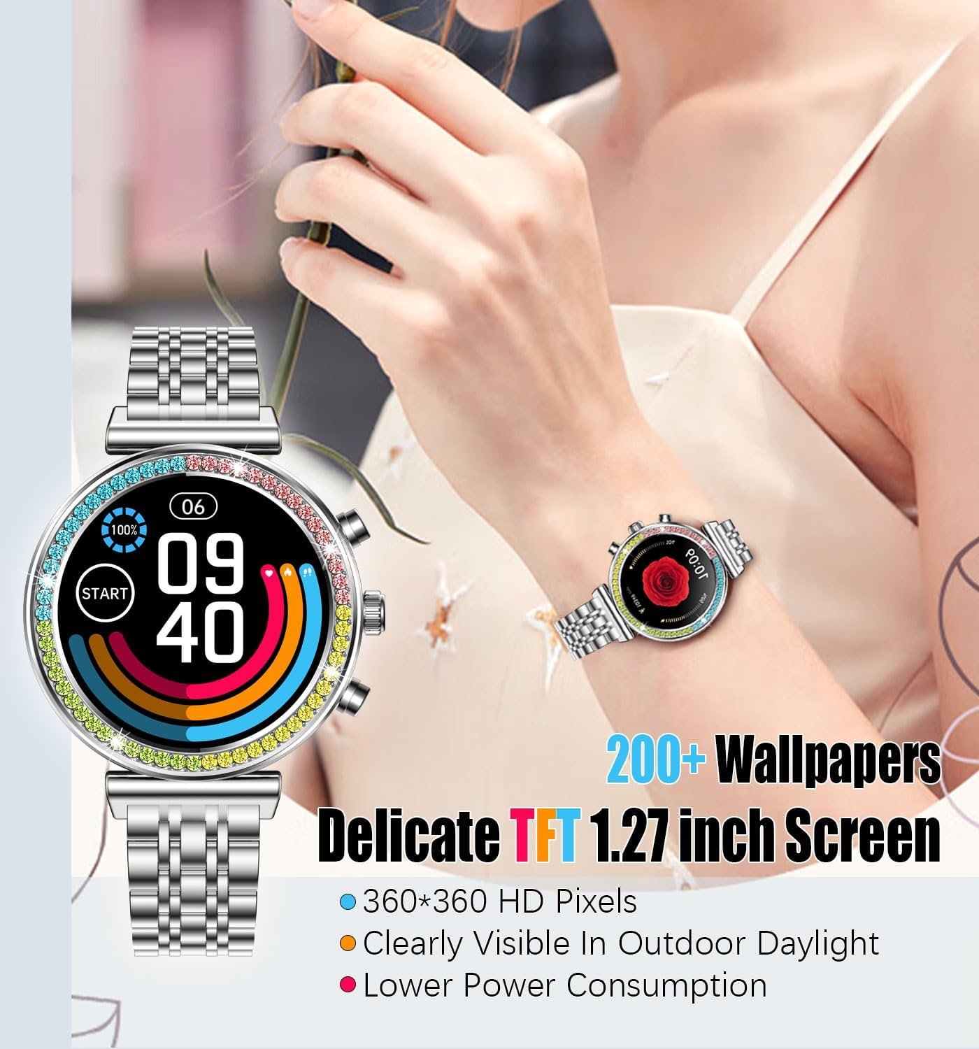 Moderne Montres Sportives Argent 925 Swarovski