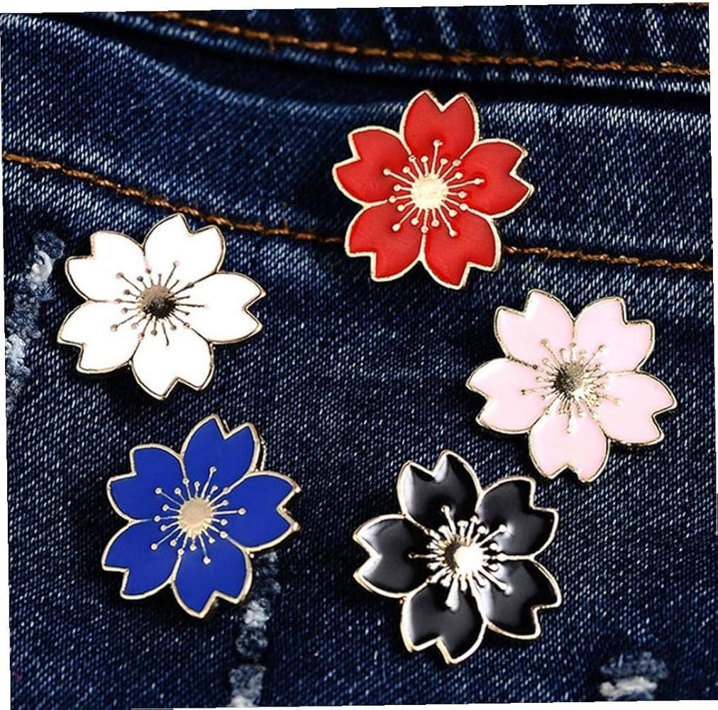 MOKKHNB Lot de 12 broches fleurs de cerisier : Broche chien à ...