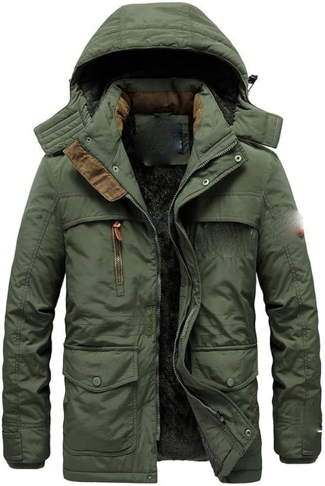 MQMYJSP Hommes Longs Trenchs Vestes d'hiver Avec Capuche ...