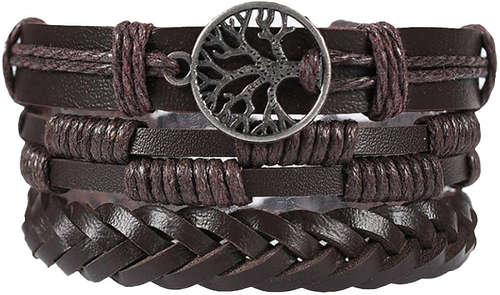 MYRDBT Bracelets Cuir pour Homme Femme, Bracelets en Cuir