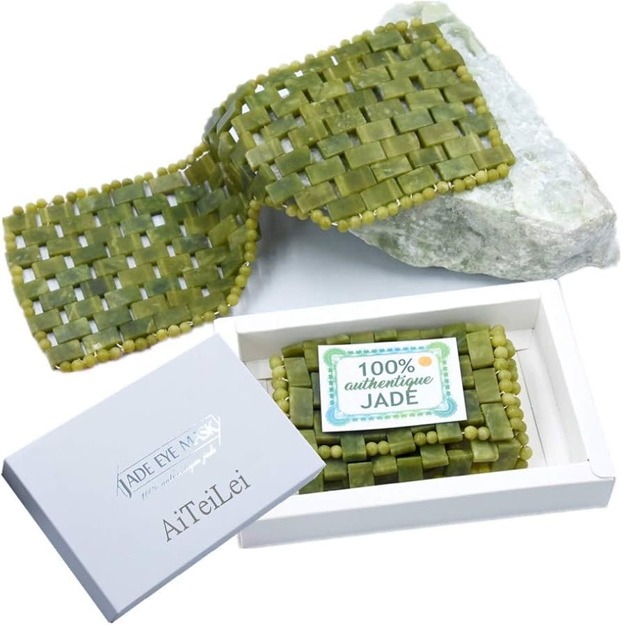 Natural Jade Eye Mask Sleeping Eye Mask Anti-Aging Facial ...