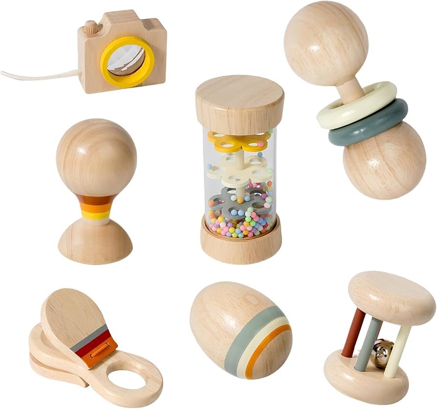 Natural, wooden and organic baby toys for infants from birth to 12-months-old. Safe for babies and o