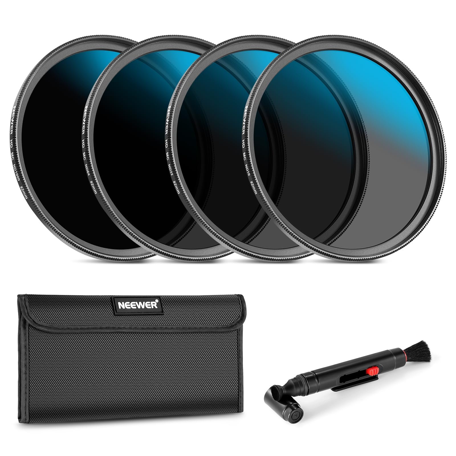 NEEWER Ensemble de filtres d'objectif ND 82mm, ND16/ND32 ...