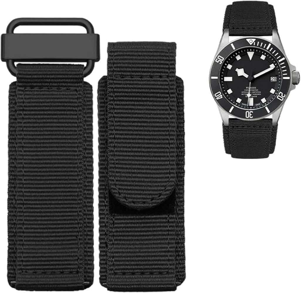 NUOBESTY Bracelet de Montre en Tissu 22 MM Élastique pour ...