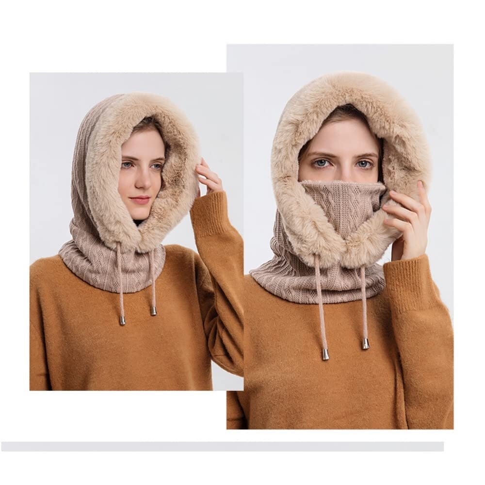OQSM Winter Knit Set Unisex Warm Wind-Proof Cap Winter Hats ...