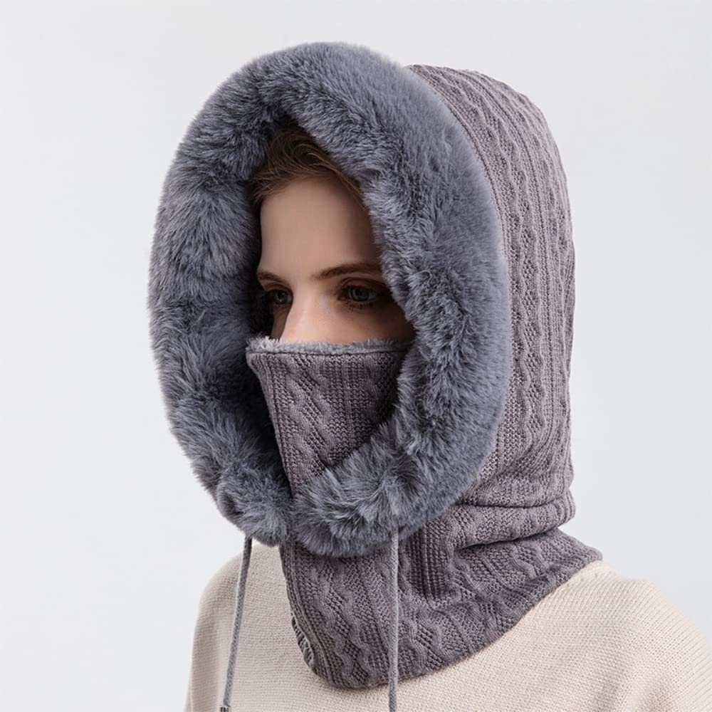 OQSM Winter Knit Set Unisex Warm Wind-Proof Cap Winter Hats ...