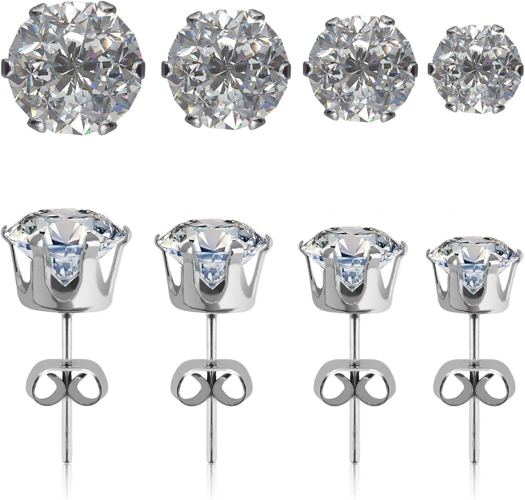 oreilles Diamant en Argent 925 Cadeau Noël Anniversaire