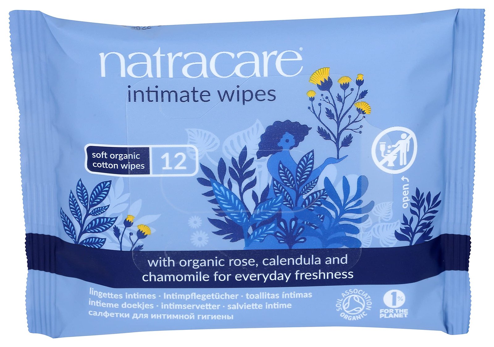 Organic Cotton Intimate Wipes - 12wipes