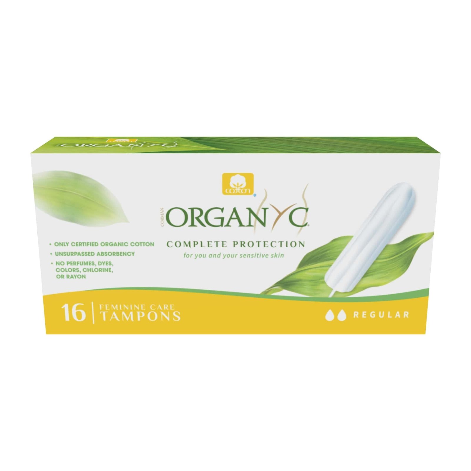 Organyc, Tampons 100% coton bio certifié RÉGULIER - 1 boîte de ...