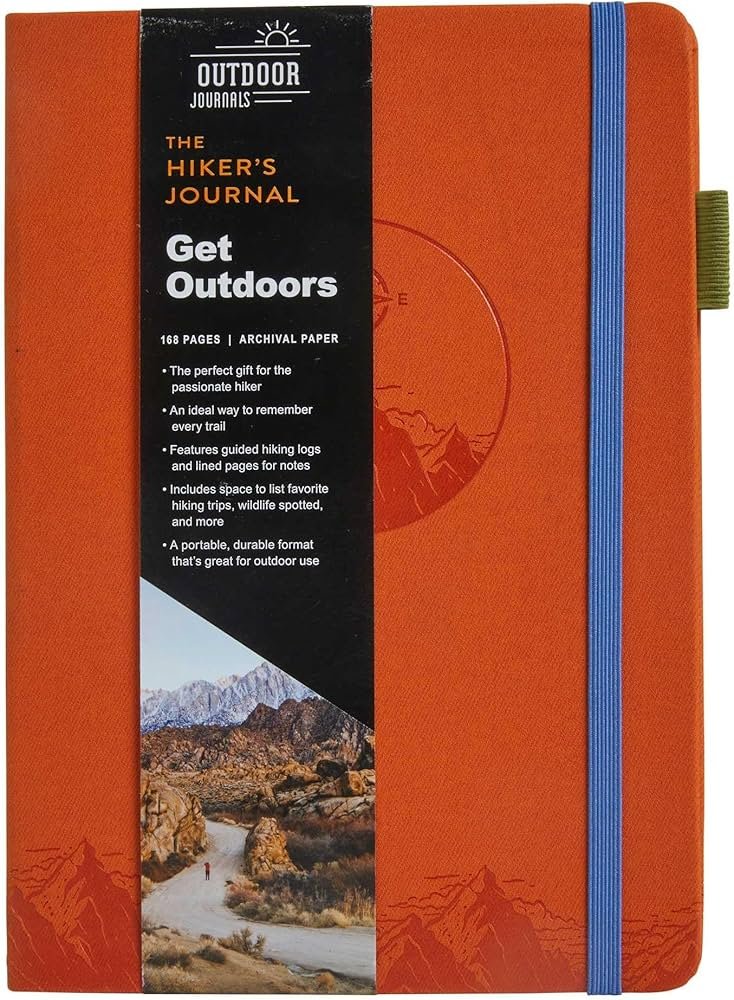 Outdoor Hiking Gear Hiker Gifts Mountain Decor | Dot Grid Journal ...