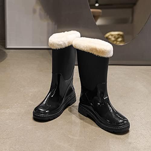 owl rain boots women high heel comfortable mid calf snow boots ...