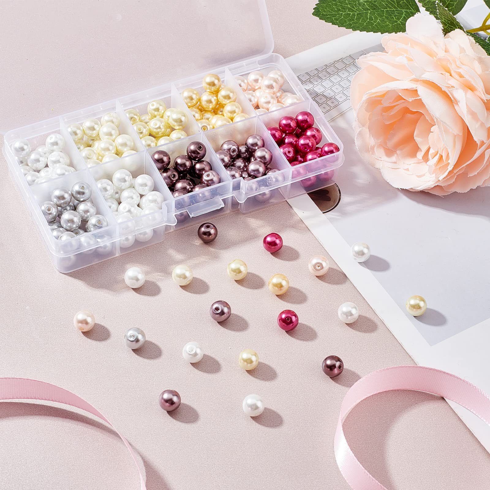 PandaHall Guru Lot de 10 ensembles de perles en vrac de 11 mm à ...