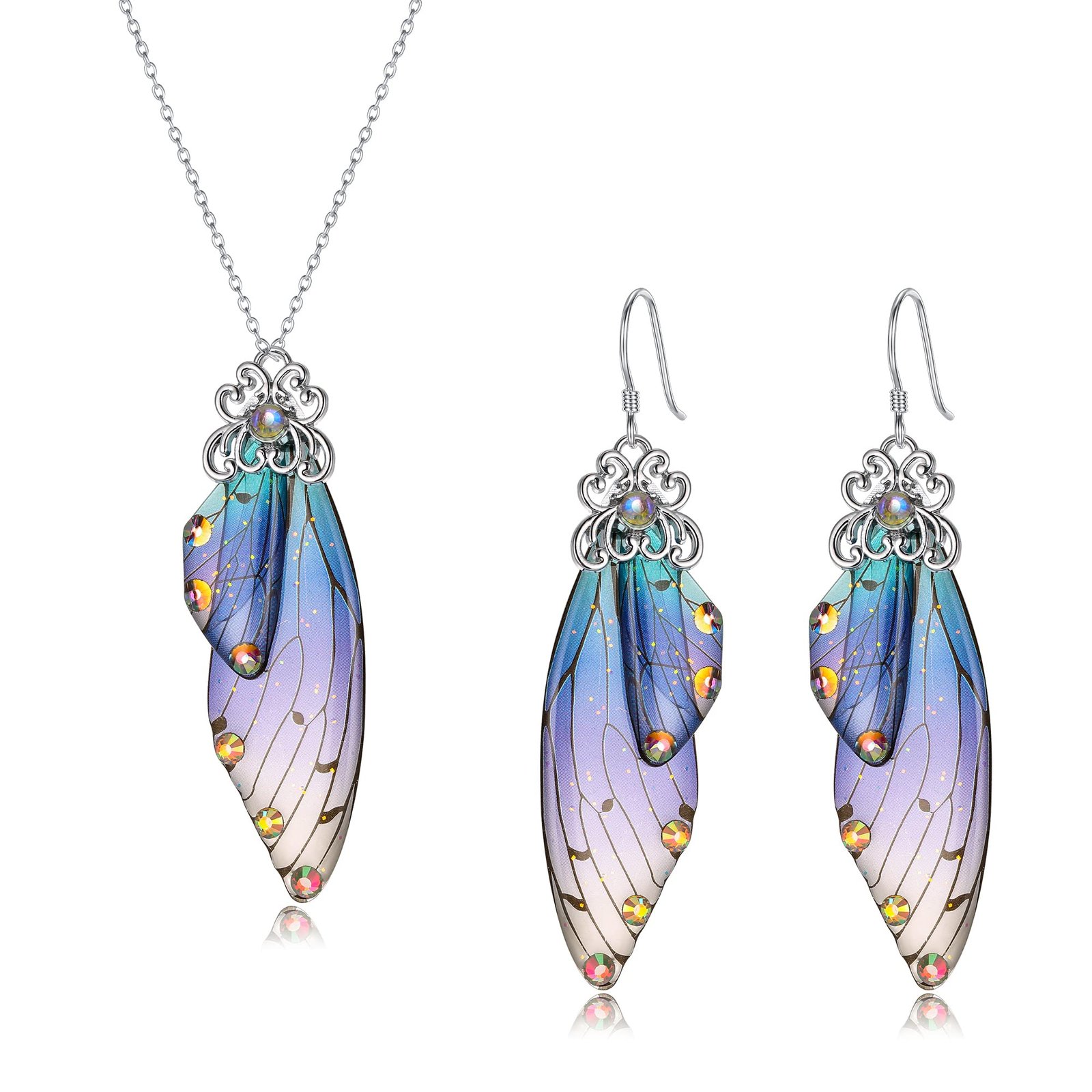 Parure Bijoux Femme Mariage Ailes de Papillon Simulation Insecte ...