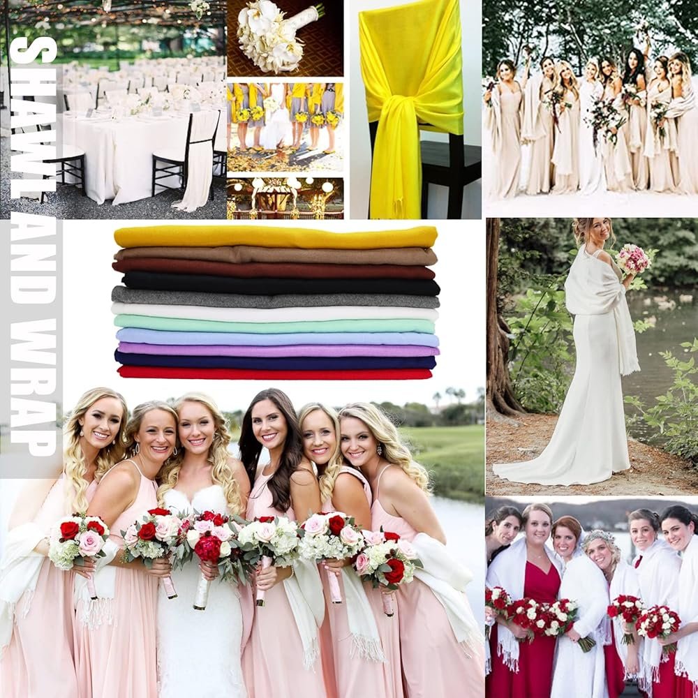Pashmina Shawls and Scarves for Women Wedding Party Winter ...