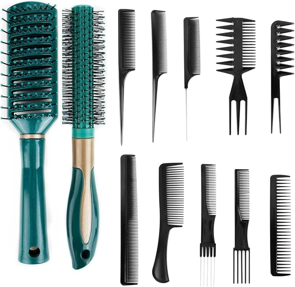 Lot de Peignes de Coiffure Professionnels Antistatiques