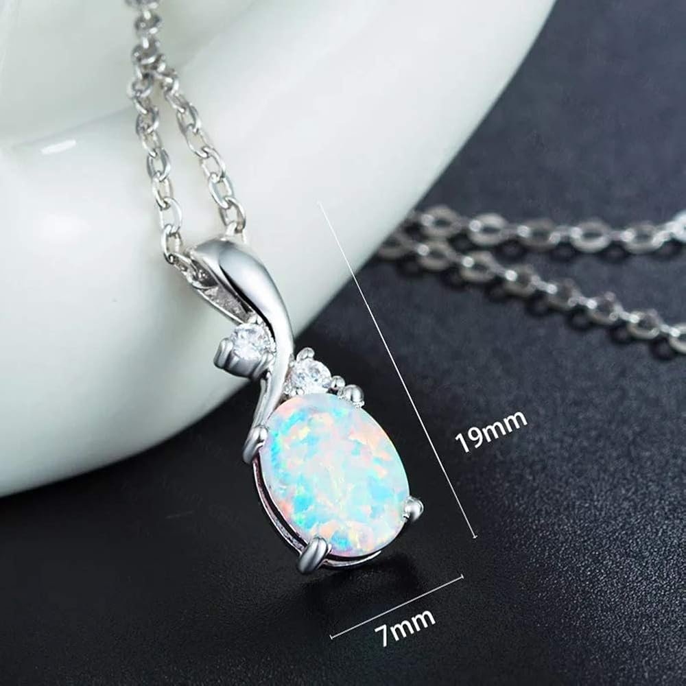 Pendentif Opale à Motif Creux pour Femmes, Collier élé en Pierres ...