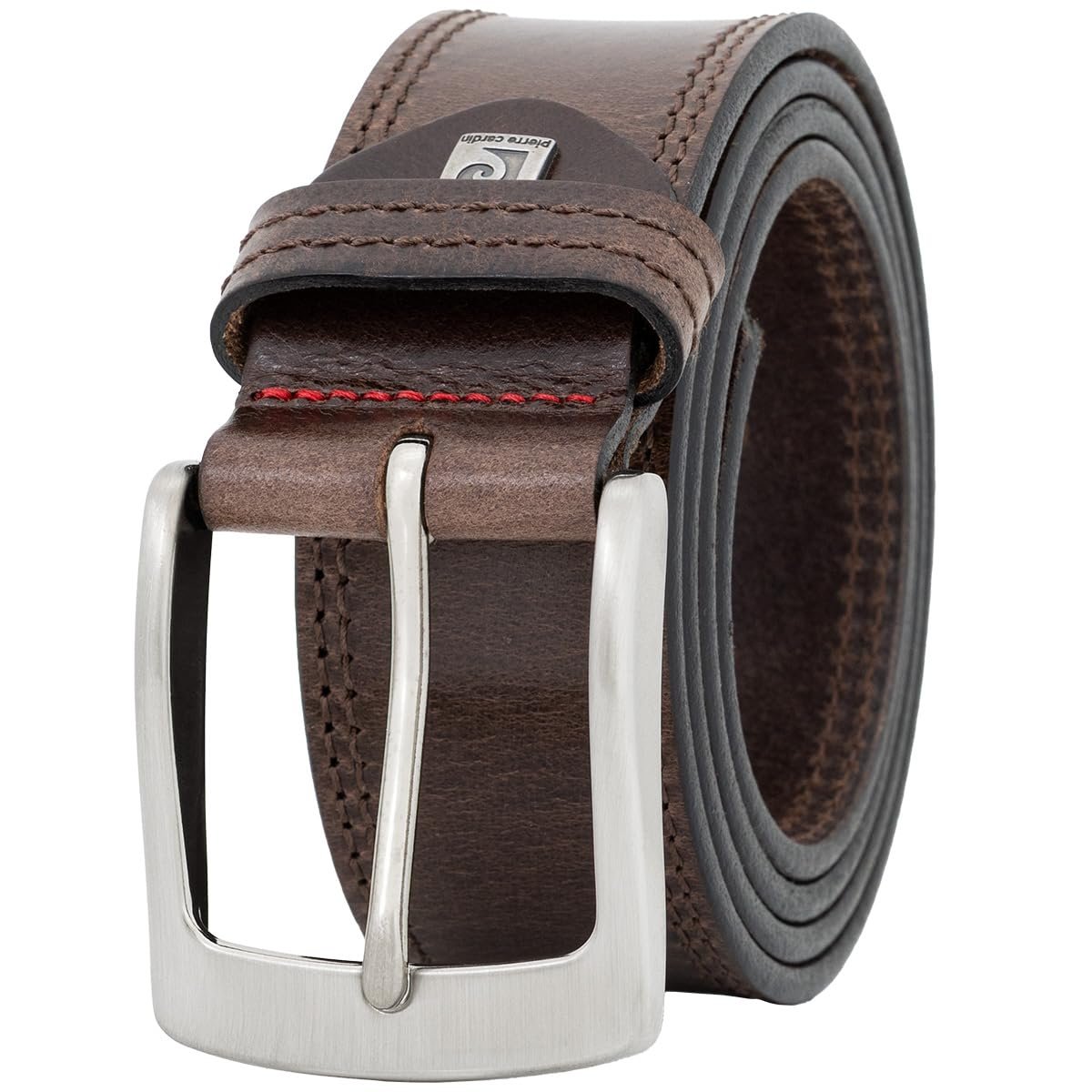 Pierre Cardin leather belt men, jeans belt men 40 mm wide, belt ...