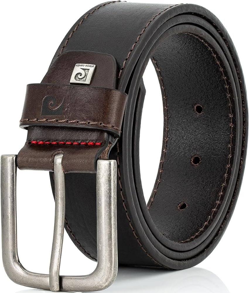 Pierre Cardin leather belt men, jeans belt men 40 mm wide, belt ...