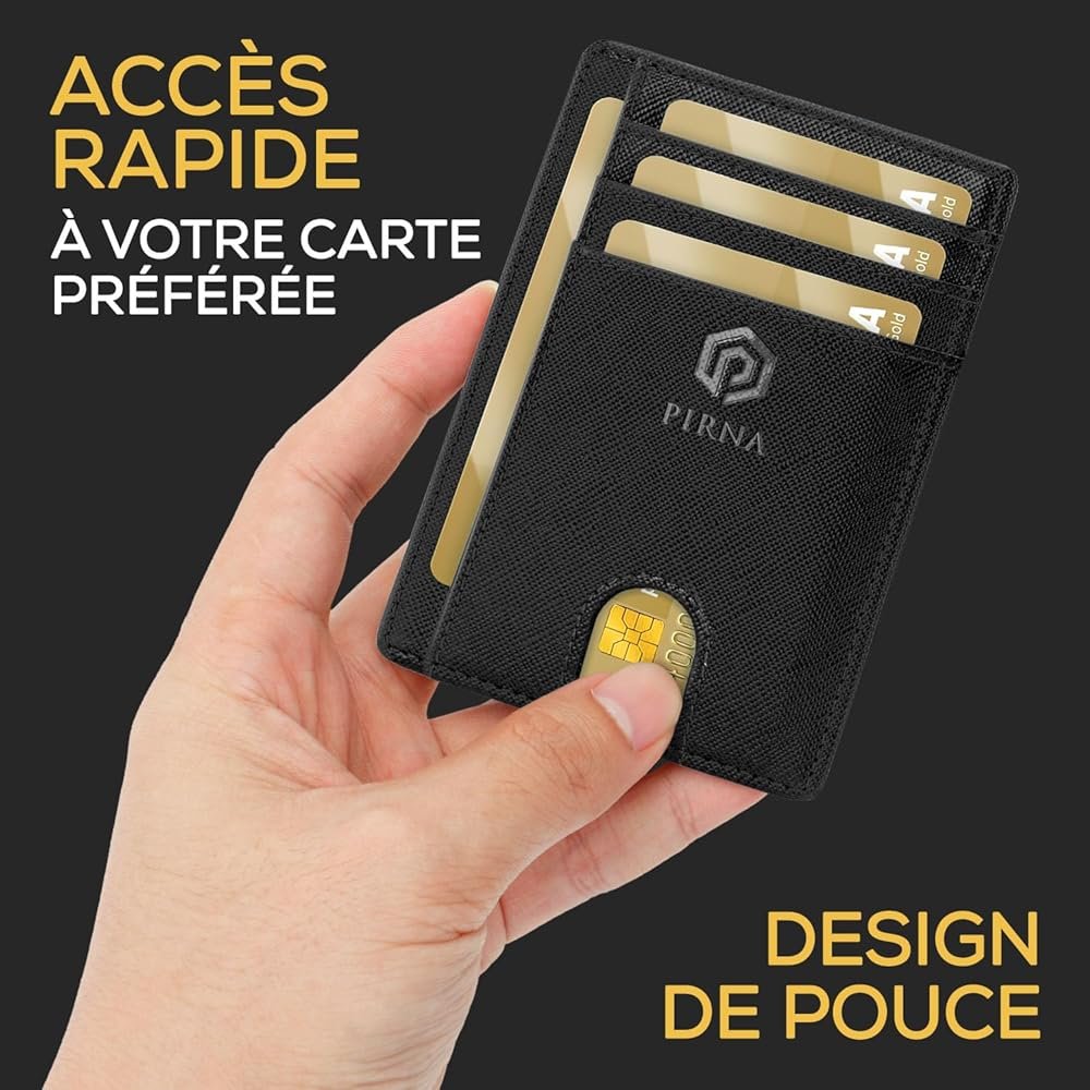 PIRNA Porte-Cartes de Crédit pour Homme | Protection Carte RFID
