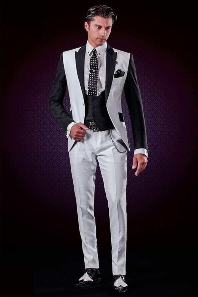 Pkrboro Hommes Costume Trois pièces Tuxedos de fête de Mariage ...