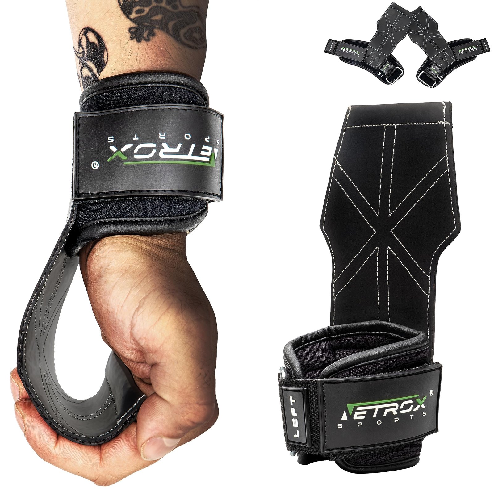 Power Grips for Bodybuilding – Heavy Duty Lifting Straps for Fitness ...