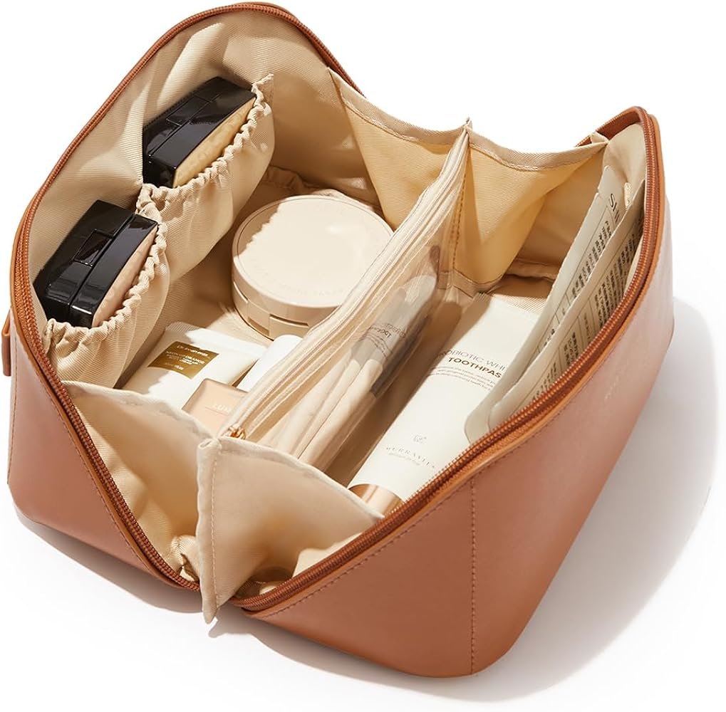 Premium Makeup Bags, Wide Open Portable Zipper Travel ...