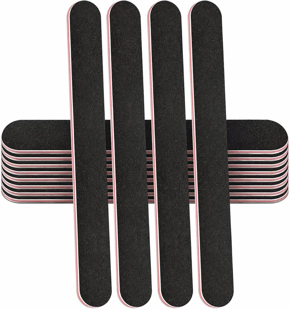 Professional Nail File 180/240 Grit, 12Pcs Emery Board for Natural ...