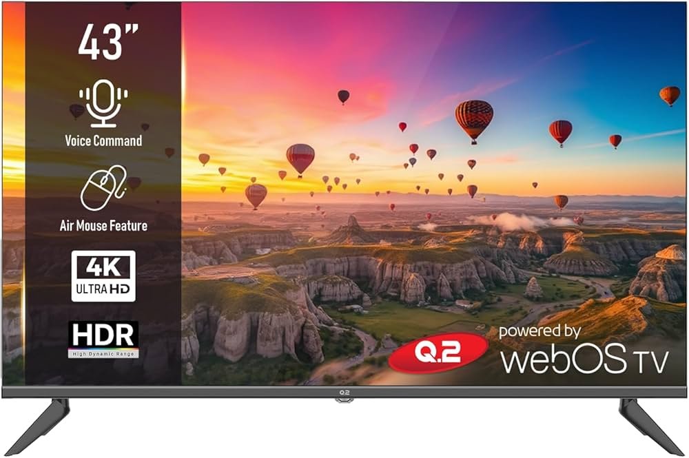 Q.2 Téléviseur Intelligent 43" 4K UHD LED – Smart TV avec webOS ...