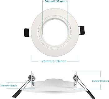 Recessed Spotlights GU10 Set of 40 White Mounting Frame with ...