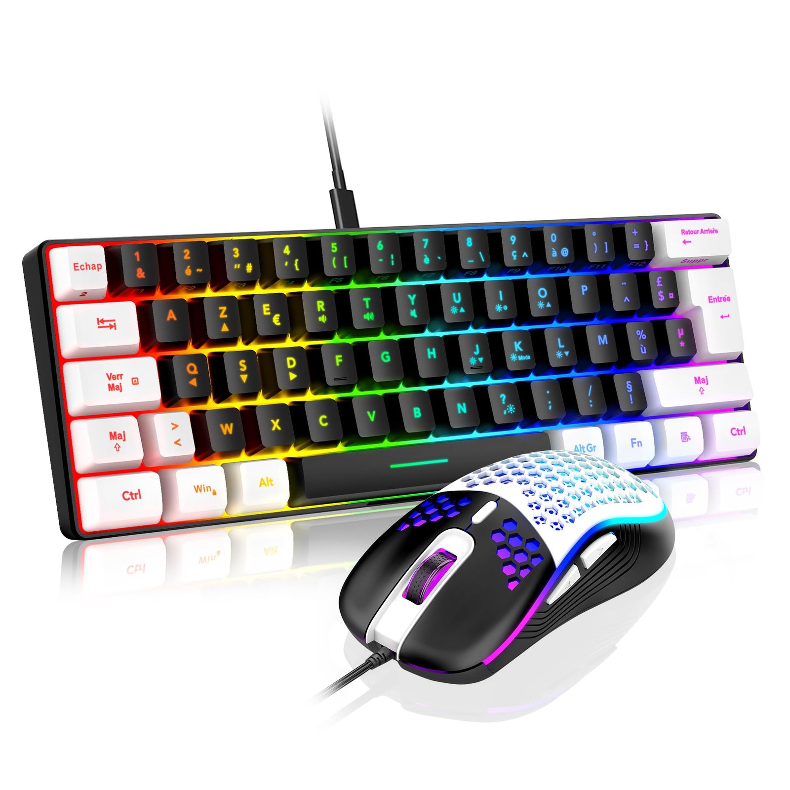 RedThunder 60% Ensemble Clavier et Souris 2-en-1 Gamer ...