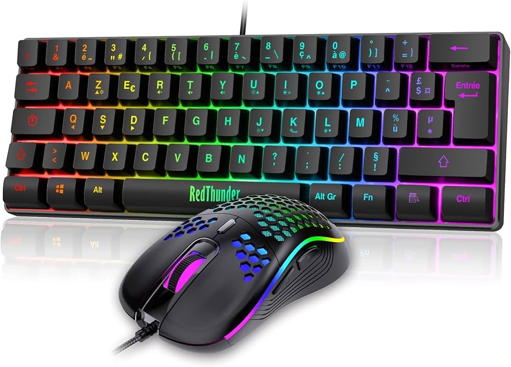RedThunder 60% Ensemble Clavier et Souris 2-en-1 Gamer ...