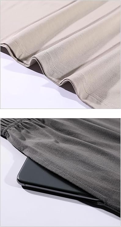 RUGAN Men Pajamas Sets Long Sleeve Cotton Modal Plaid ...