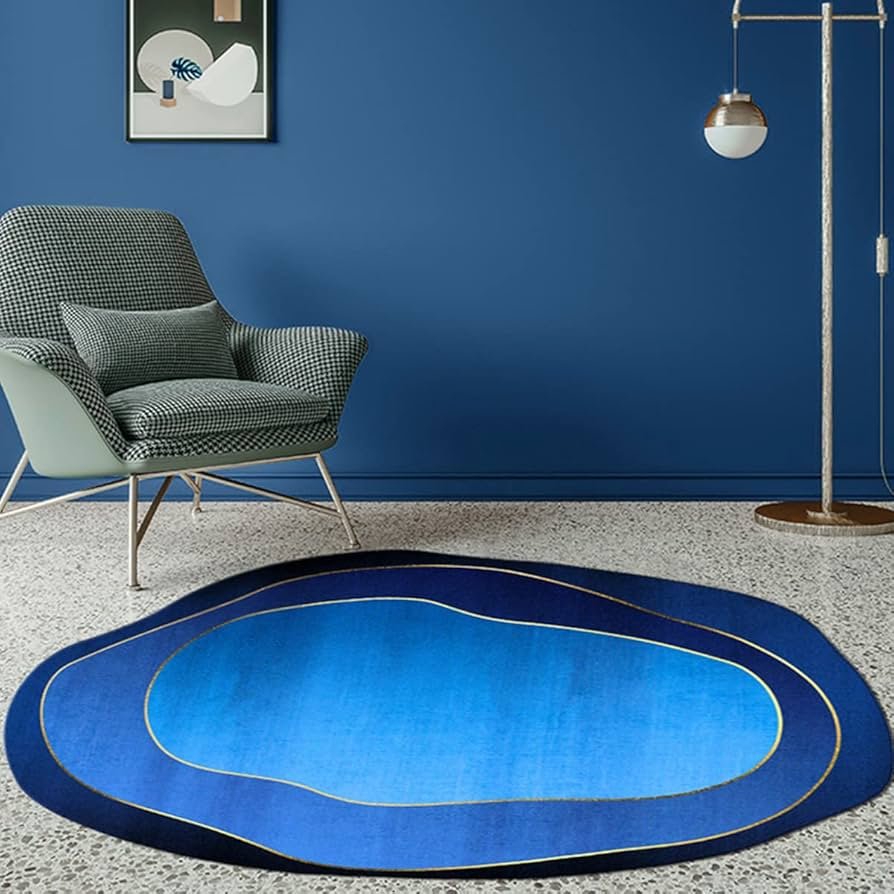 Rugs Rugs Living Room Area Rug Blue Modern Minimalist Rugs ...