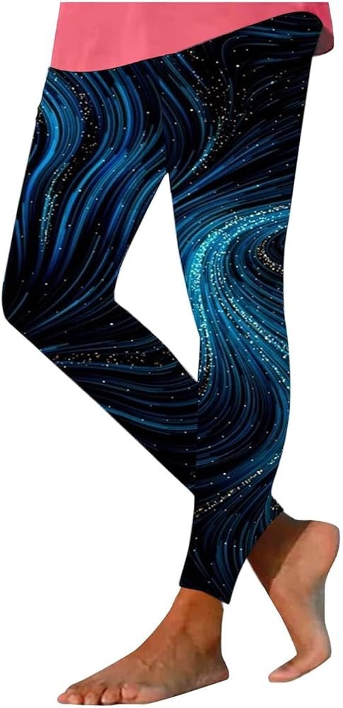 s Yoga Pants Fluid Sports Leggings Women Elastic Waist Printed ...