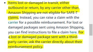 SAFE-T Claim Denied because I have Free Returns, but I do NOT ...
