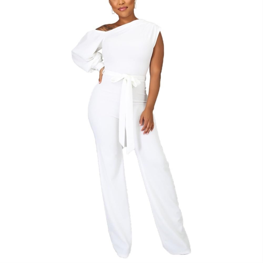 Sexy Inclined Shoulder Jumpsuits For Women One Piece Pants ...