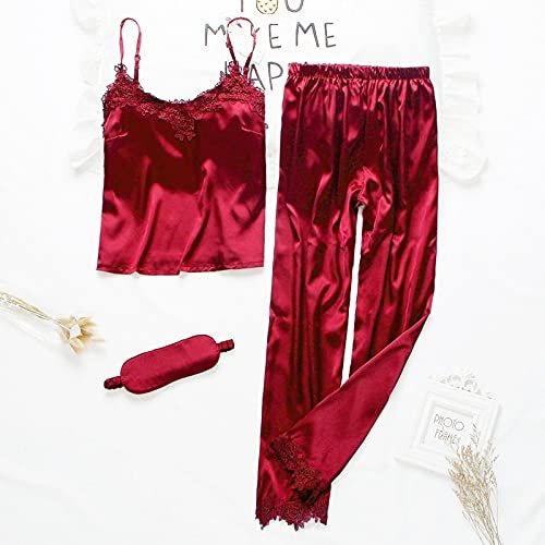 Sexy Women Pajamas 3 7 Pieces Sets Satin Sleepwear Pijama Silk ...