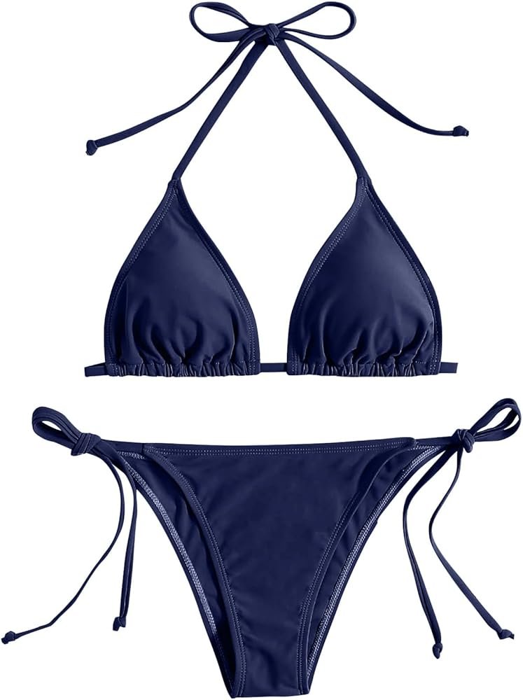 Sierra Private Swimwear Thong Bikini Set Sexy New Navy Blue ...