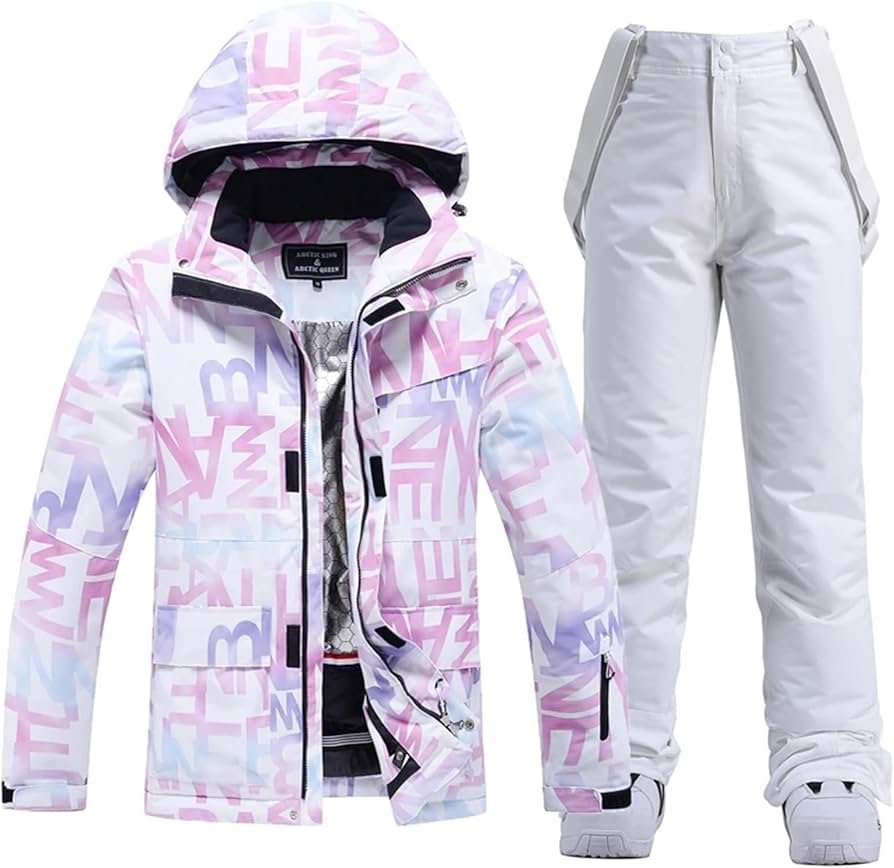 Ski suit sets for girls and women, waterproof snowboarding clothing ...