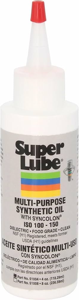 Super Lube 51004 Synthetic Oil with PTFE, High Viscosity, 4 oz Bottle