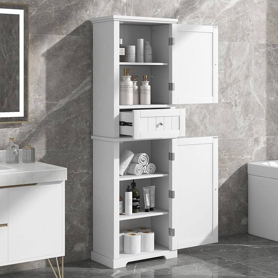 Tall bathroom cabinet, bathroom storage cabinet, bathroom towel ...
