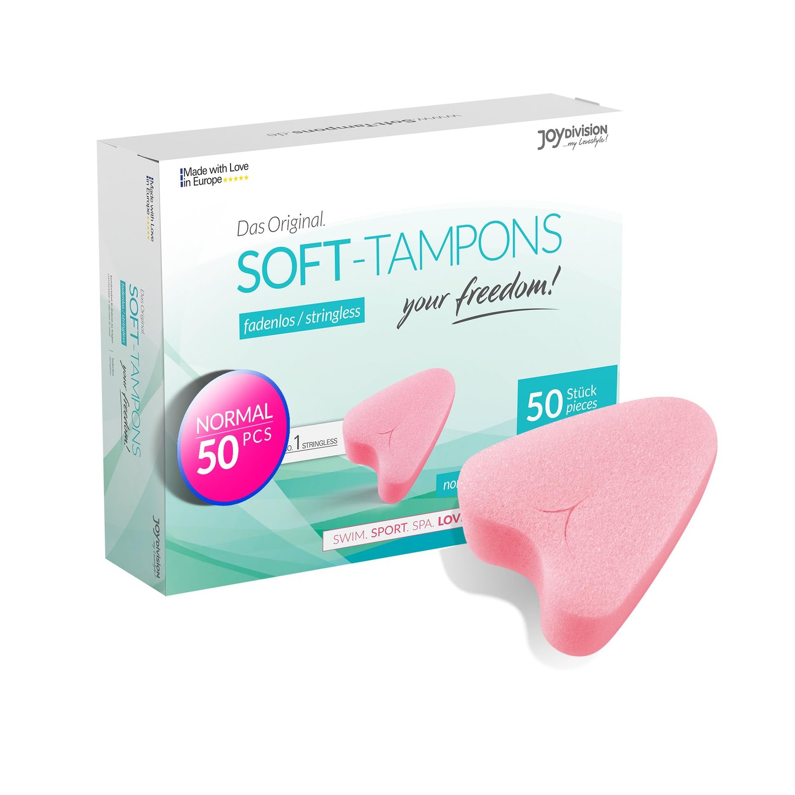 Tampons Soft sans fil pour sport, natation & spa - 50 pcs