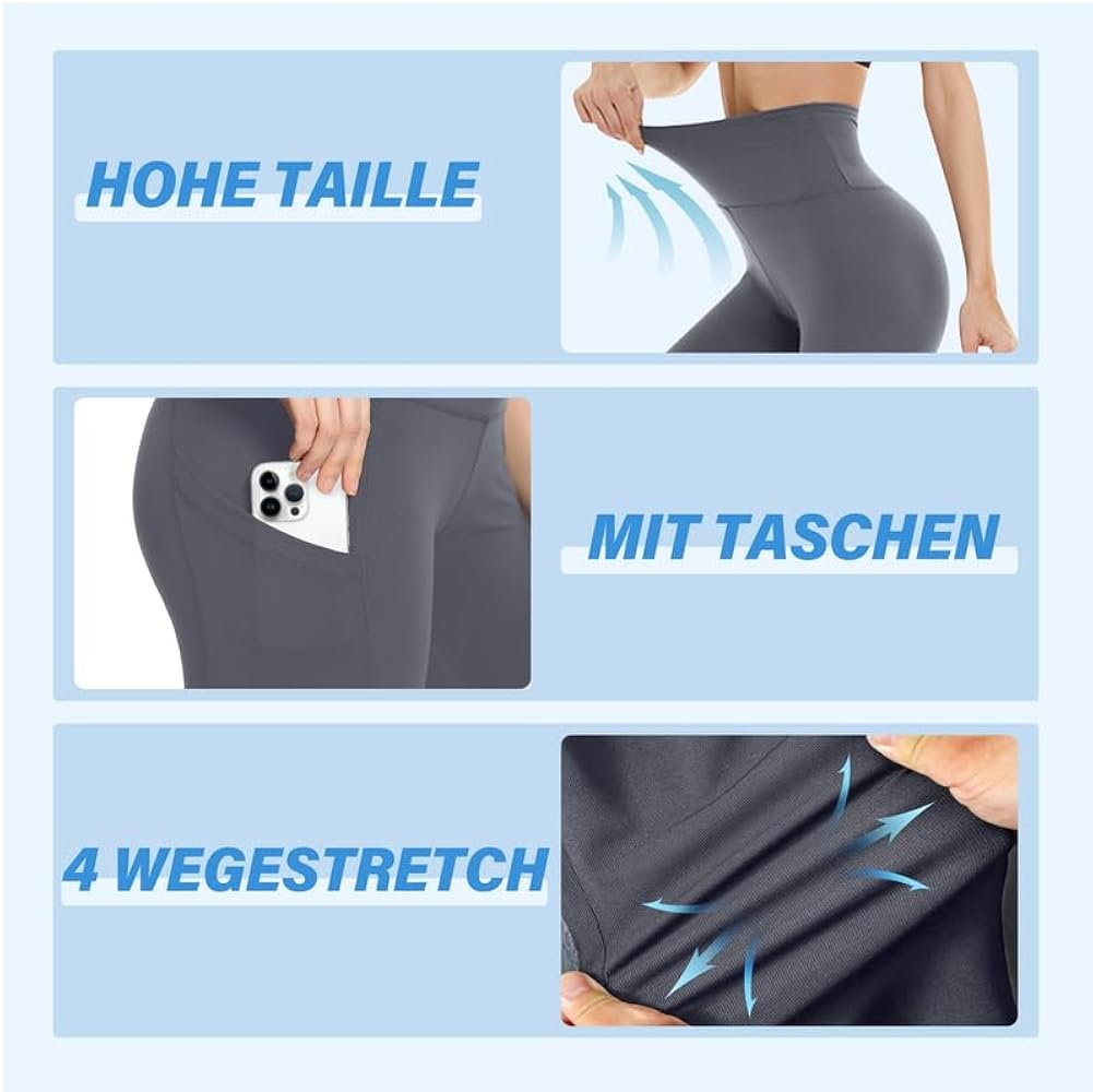 TNNZEET Pantalons de Sport pour Femmes à Taille Haute avec ...