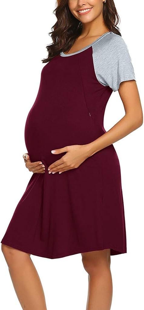 Topgrowth Nursing Nightgown Maternity Clothes Pajamas Women's ...