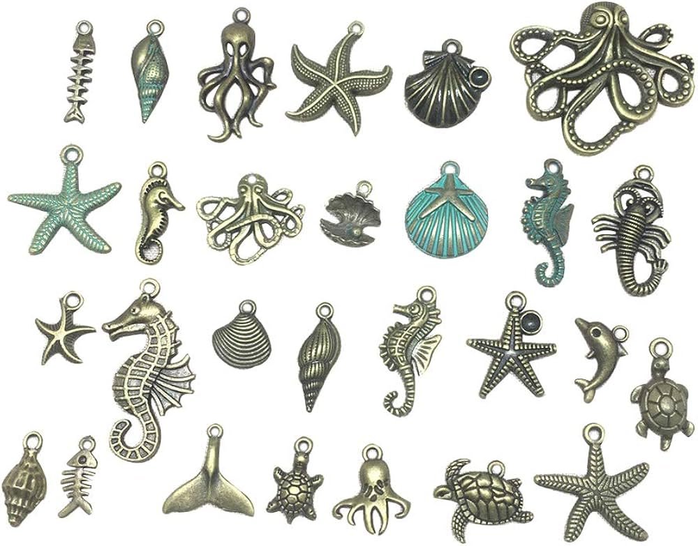 Toyandona Lot de 56 pendentifs en forme d'animaux marins