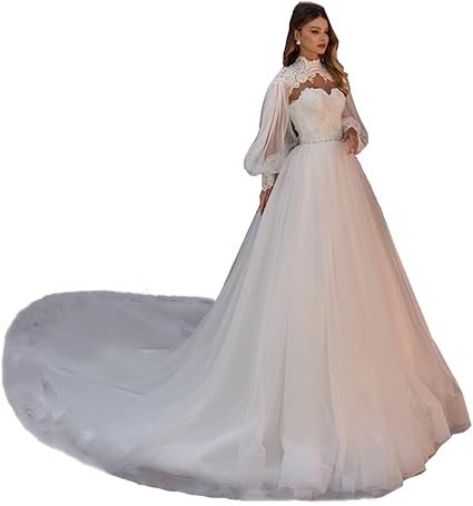 TSxuelian Elegant Sweetheart Neck Wedding Dresses with ...