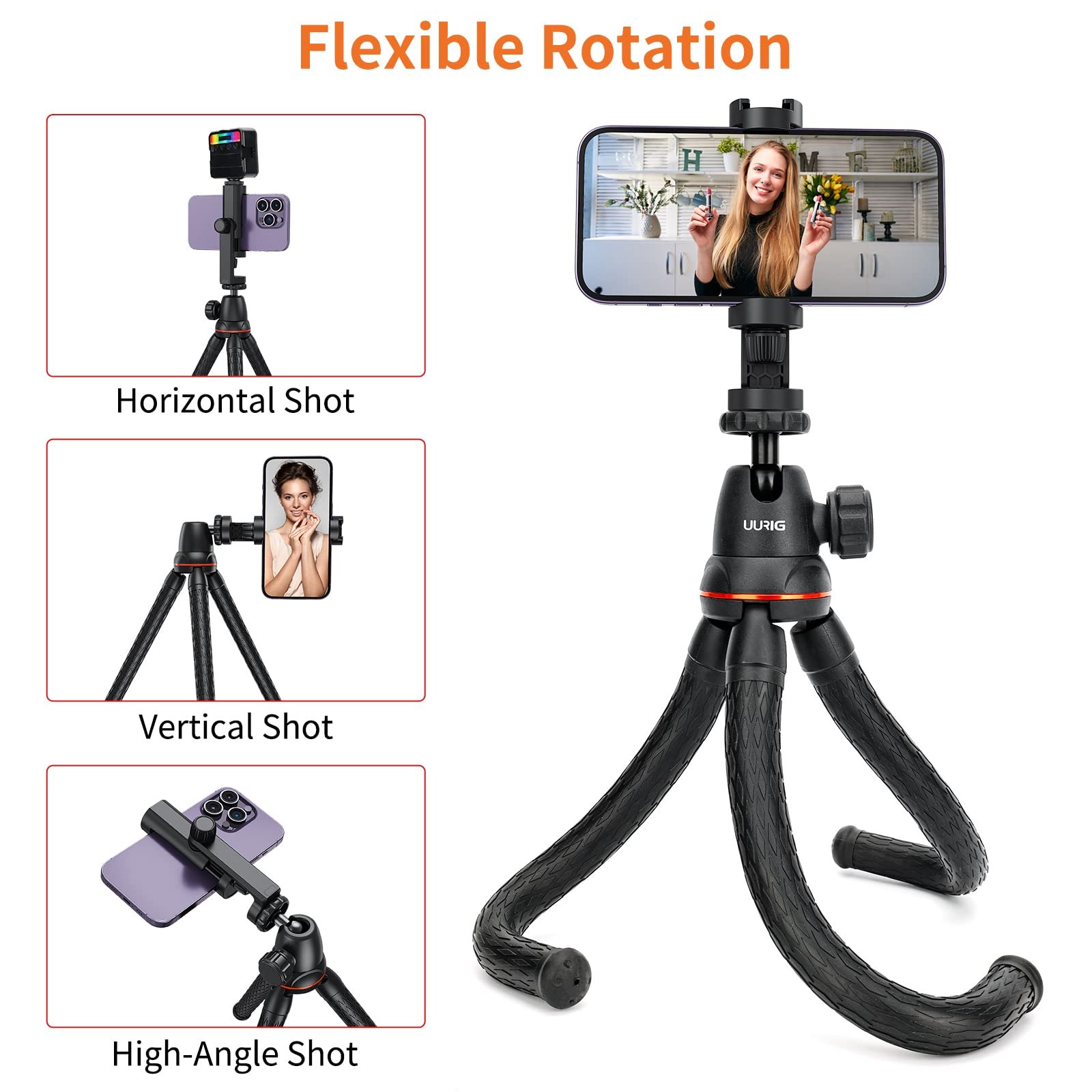 UURig Trépied pour appareil photo, mini support flexible avec ...